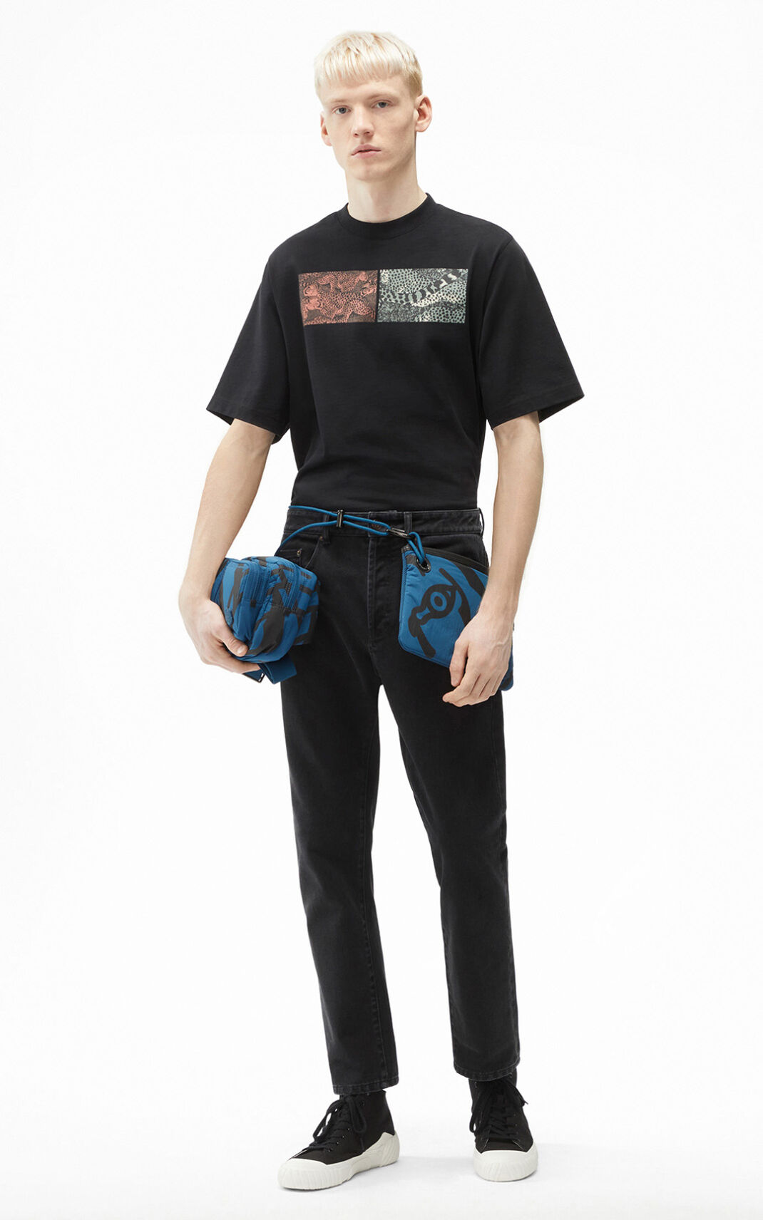 Kenzo Cropped Moška Kavbojke Črna SI-0538183